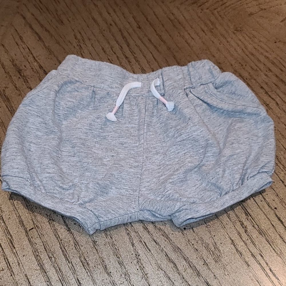 Gray sweat shorts 9 month baby girl by Okie Dokie